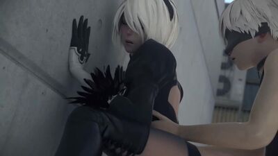NieR Automata – 2B 9S sfm nsfw 3D R34 Blender hentai porno Rule34