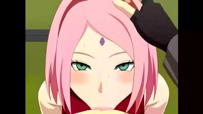 Sakura Haruno – z perspektywy pierwszej osoby; seks oralny; minet; obciąganie; głębokie gardło; ruchanie w usta; połykanie spermy; jedzenie spermy; hentai z seksem 3D; [Naruto]