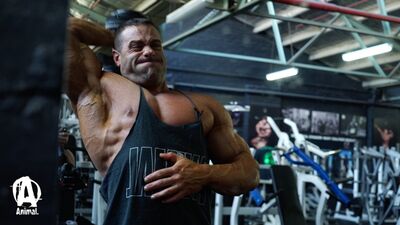 Evan Centopani s'entraîne les triceps (2016)