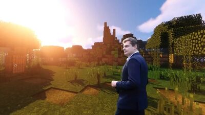 Evgeny Ponasenkov se promène dans Minecraft