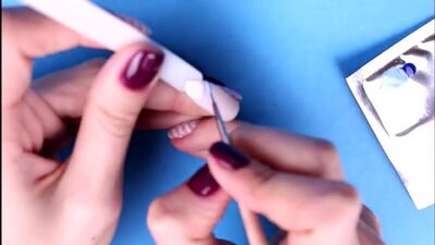 Gradiente geométrico _ Design de unhas na moda