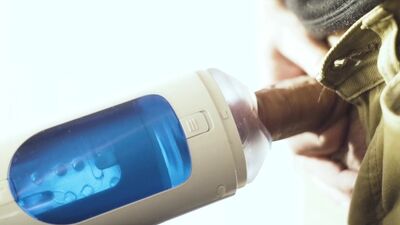 Robot Sex Machine. Robotic Fleshlight. Male sex toy blowjob machine slow mo