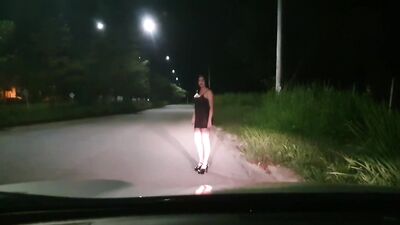 I dress up as a whore of the night and a stranger pays me to fuck in his car
