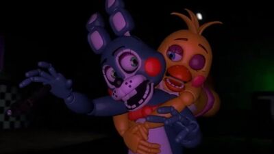 Foxy x Mangle Toy Bonnie x Toy Chica Chica x Bonnie (Primeiro vídeo especial)