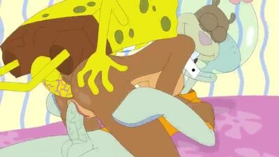 SpongeBob, Patrick, and Squidward are banging Sandy cartoon porn cartoon porn full HD XXX erotic hardcore orgy