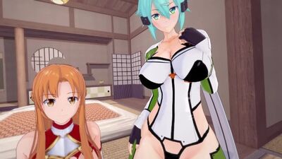 SAO: Futa Sinon e Futa Asuna testam a tua força | Ponto de vista da mulher que recebe