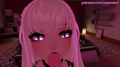Ein schöner Blowjob aus der Ich-Perspektive im VR-Chat