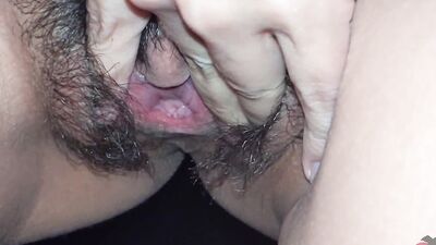 Girlfriend Masturbates and Plays with Nipples and Panties Pisses with Panties Stuffed Deep in Pussy