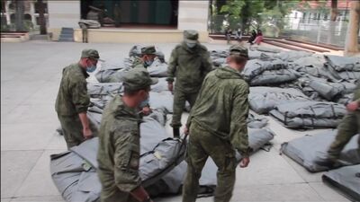 Implantação do hospital móvel do Comando Militar do Sul em Sukhumi (República da Abcásia)