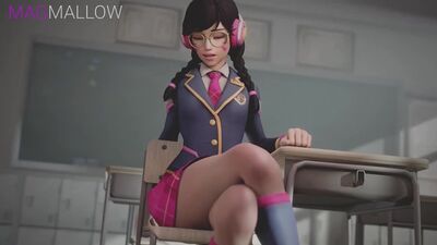 D.Va MagMallow: porno animado en 3D de Overwatch en formato WebM