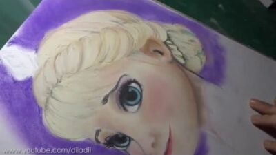 Dibujo rápido: la reina Elsa (Frozen) (por Diana Díaz)
