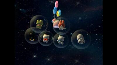 Las aventuras de Hello Kitty, temporada 2, episodio 8: «El espacio está bien, pero en casa se está mejor»