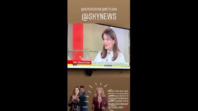 ›› Emma Mackey, Amy Lou Wood e Patricia Ellison nel programma «TV This Morning» (@samcmakeup)