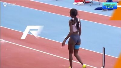 Fátima Diame, primera clasificada en salto de longitud - Campeonato de España en pista cubierta, Madrid 2021