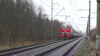 #HelloVorkuta | Lokomotywa elektryczna EP2K-033 z pociągiem nr 078 Sankt Petersburg – Vorkuta