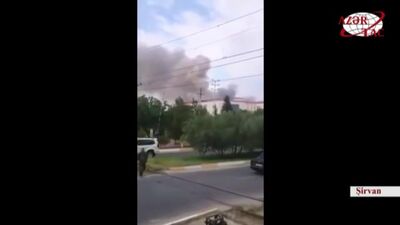 ✔ OPINIÃO ESPECIAL: Em Shirvan, no Azerbaijão, ocorreu uma explosão e deflagrou-se um incêndio numa fábrica militar (1)