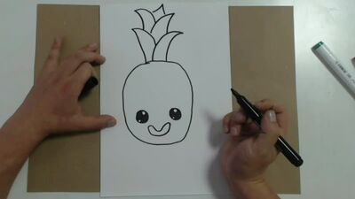 Wie zeichnet man eine Ananas?