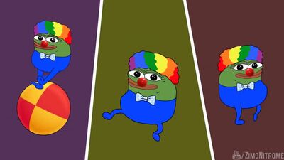 Clown Pepe ▶ Honk Honk ▶ Clown World ▶ Pepe la grenouille ▶ Mème