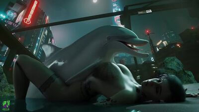 Judy y la zoofilia con delfines (Cyberpunk 2077)