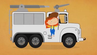 Dessins animés sur les petites voitures « Docteur Machinkova » - Coloriages. Camion de pompiers. Coloriages pour enfants