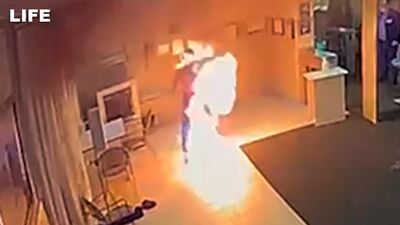 Un hombre se prendió fuego cerca del centro de televisión de Ostankino