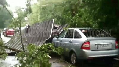 Notícias. Mordóvia. Saransk. Consequências do vento forte 02/07/2018