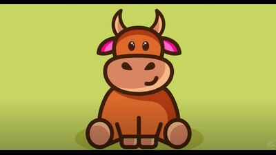 COMMENT DESSINER UN TAUREAU OU UNE VACHE. LE SYMBOLE DE L'ANNÉE 2021. Tutoriel dans Adobe Illustrator