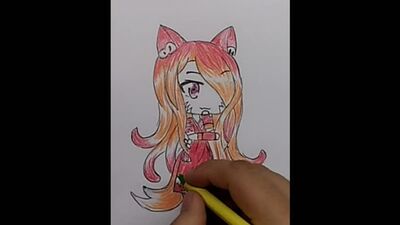 Como desenhar uma personagem do Gacha Life do meu minifilme