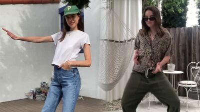 Margaret Qualley e Kaitlyn Dever dançam