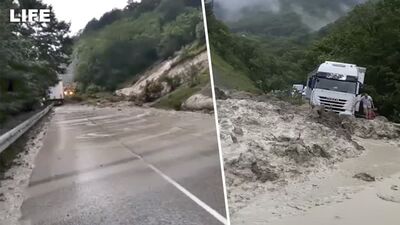 Un glissement de terrain s'est produit sur la route reliant Dzhubga à Sotchi. La circulation est interrompue