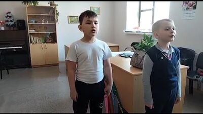 Dueto Semenov e Kuramshin, da aldeia de Tolbazy, dos 6 aos 9 anos (inclusive)