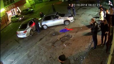 Ulyanovsk : bagarre générale et accident de la route près du café Shipr