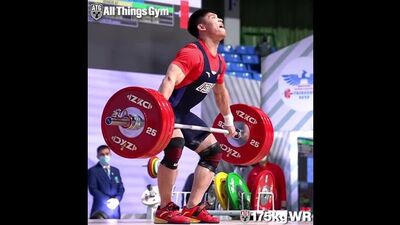 175kg World Record Snatch by 23 year old Li Dayin (81kg