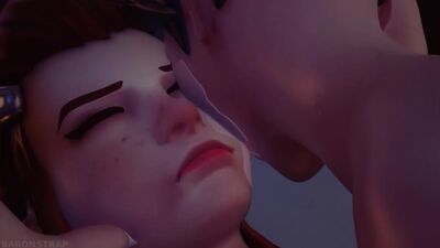 Porno en 3D - Brigitte mete a Tracer en la máquina (sexo de Overwatch) futa/futanari