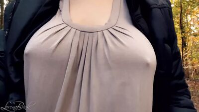 Hard Nipples Through Shirt Outside Short Tease
