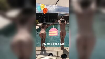 Carly Foulkes e Nouel Rieel si tuffano in piscina completamente nude