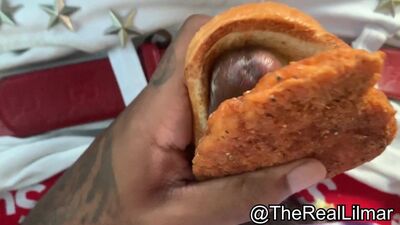 Lilmar Nuts in a Mcchicken and Eats it