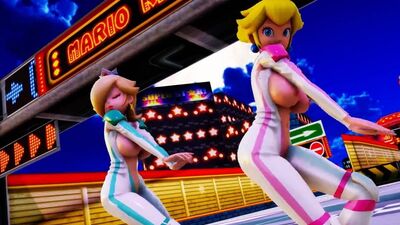 MMD R-18 Peach және Rosalina Mario 3D хентай видеосы