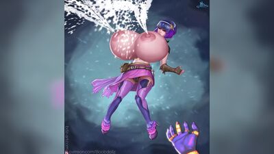 Loosing the Fight - Milky Breast Expansion Animation