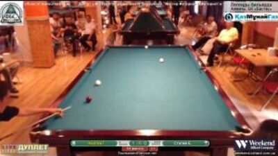 Evgeni Stalev - Harry Akopov. « Les légendes du billard ». Quarts de finale. 1re partie