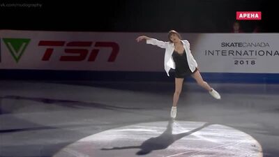 Evgenia Medvedeva - Performances de démonstration. Skate Canada. Grand Prix de patinage artistique de la saison 2018-2019 1080 Nue ? Sexy !