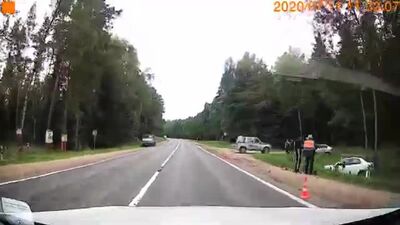 Acidente na autoestrada M3 Minsk - Vitebsk, no distrito de Logoy