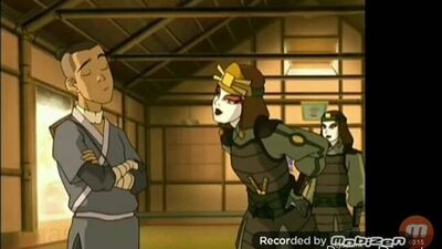Avatar: A Lenda de Aang. Sokka e Suyuki. Mukka. A menina com o corte de cabelo à escovinha..mp4