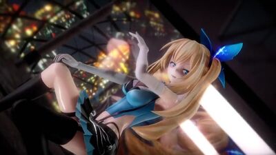 3D-персонаж MMD Міраї Акарі роздягається та зваблює у пригодницькій грі «Темне море»