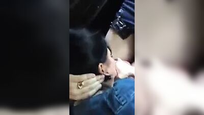 Horny Kazakh Slut Suck Dick in Car