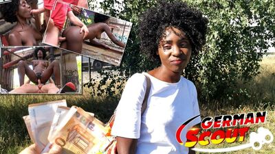 German Scout - Ebony MILF Zaawaadi Public Pickup Sex for Cash