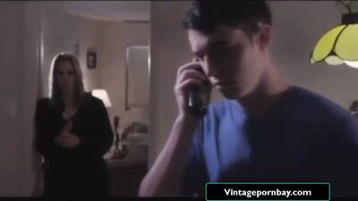 Stepson Cant Resist Himself to Fuck Stepmom after His Father