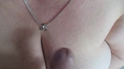 Homemade Blowjob from Mature Mother-in-law with Cum on Tits