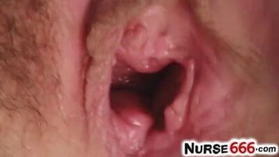 Skinny Uniform Babe Amanda Vamp Speculum Play on Ob Gyn
