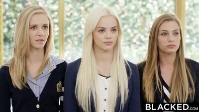 Blacked - Preppy Girl Threesome get Three Bbcs